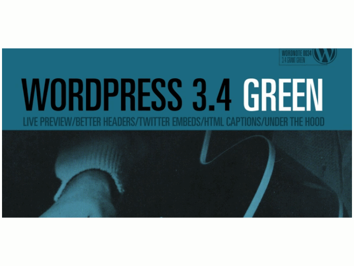 WordPress 3.4 “Green”正式发布